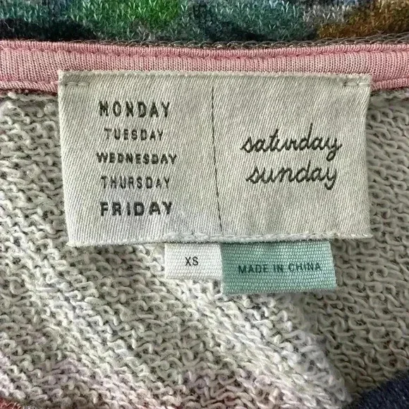 Anthropologie Saturday Sunday Floral Winter Dress Lace | Gray | SZ XS - Picture 8 of 8